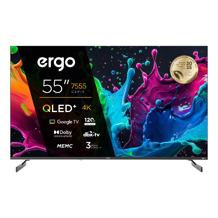 Телевізор ERGO 55" QLED+ (55JUQ7555)